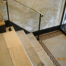 marble steps and mosaic floor conservation